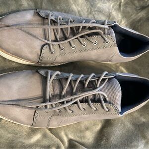 Gray lace up shoes. Casual or dress them up